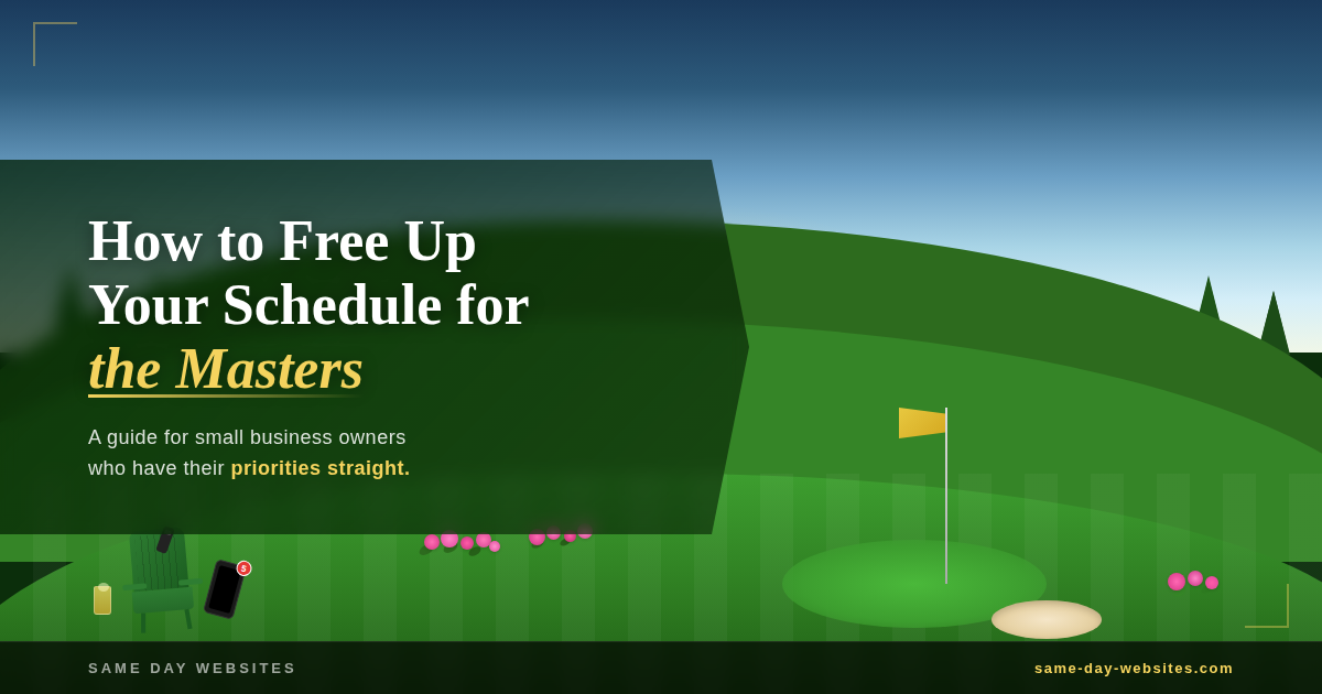Blog cover for Masters schedule post